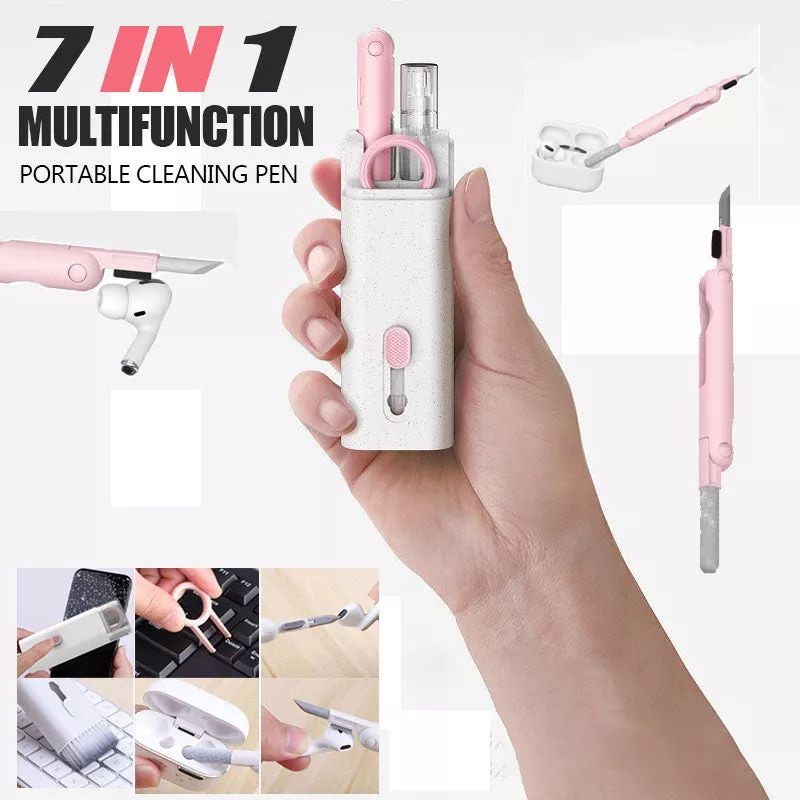 7 Em 1 Kit De Limpeza De Fones De Ouvido Escova Telefone Para Câmera Teclado Capa Limpador De Caneta Ferramentas