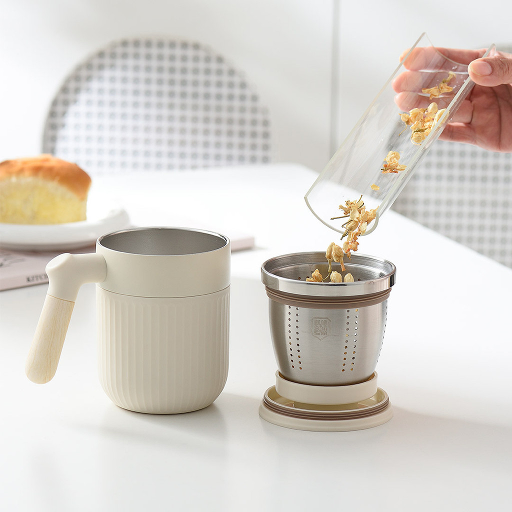 SENSO Table Jane Copo de separação de água para chá Fácil de limpar Rede de chá Super grande 450ml Isolamento térmico de
