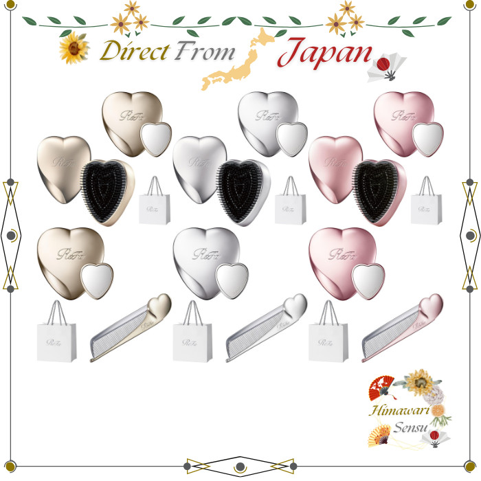 ReFa Heart Mirror Compact Makeup Mirror Hand Mirror Brush Comb【 Direct from Japan 】