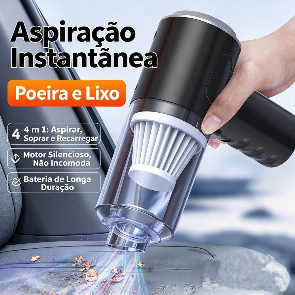 Mini Portable Vacuum Cleaner for Car Home Cordless 3 in 1 Rechargeable Powerful 6000Pa