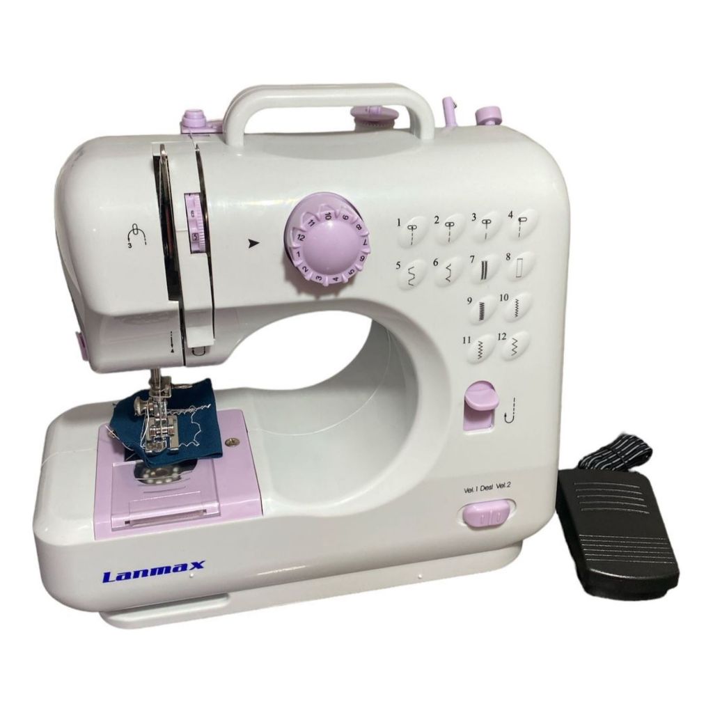Mini Máquina de Costura LM-505A Compacta Portátil Eficiente Lanmax Esta Máquina Ferramenta Perfeita