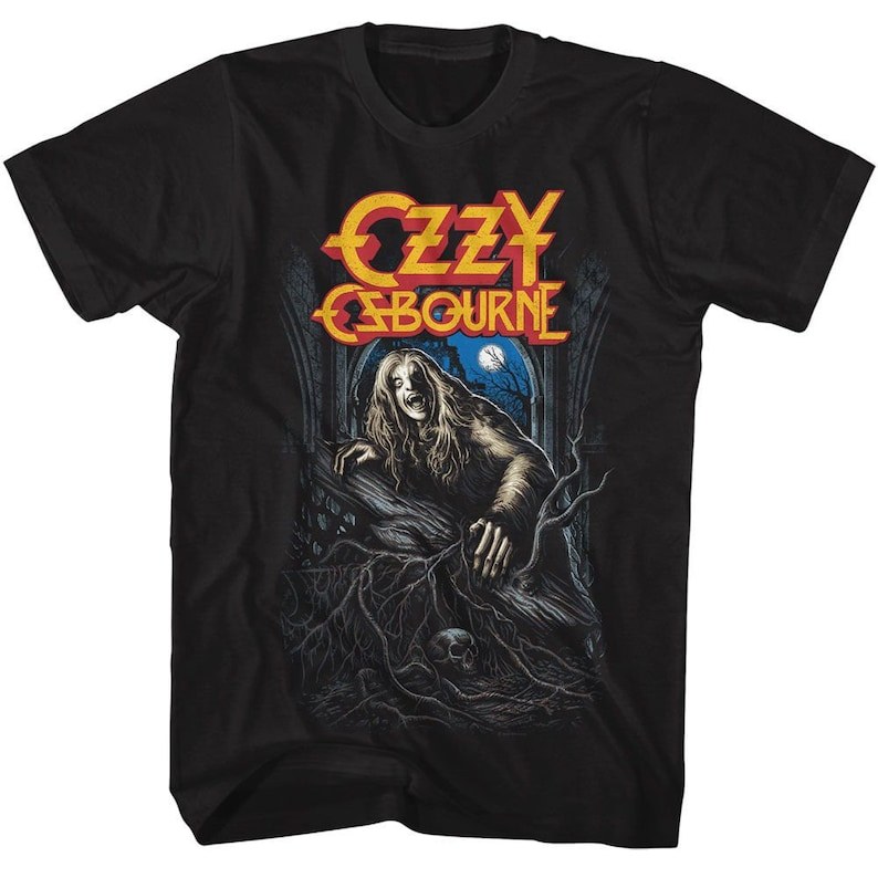 Music.Soul Camiseta Unissex Ozzy Osbourne Bark at the Moon Estampa Confortável Moderna Estilosa Casual