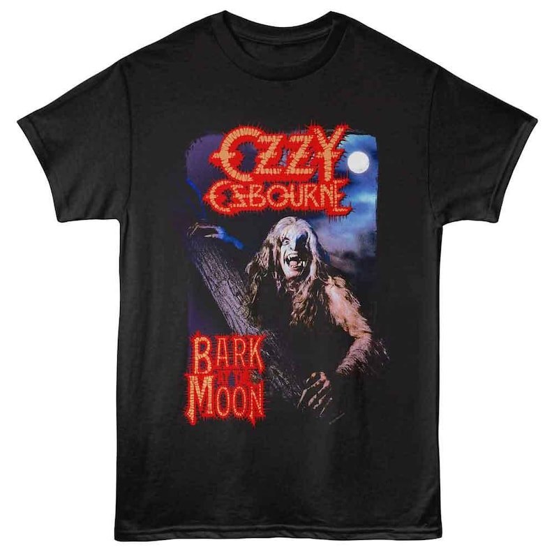 Music.Soul Camiseta Unissex Ozzy Osbourne Bark at the Moon Estampa Clássica Confortável Premium Estilosa Casual