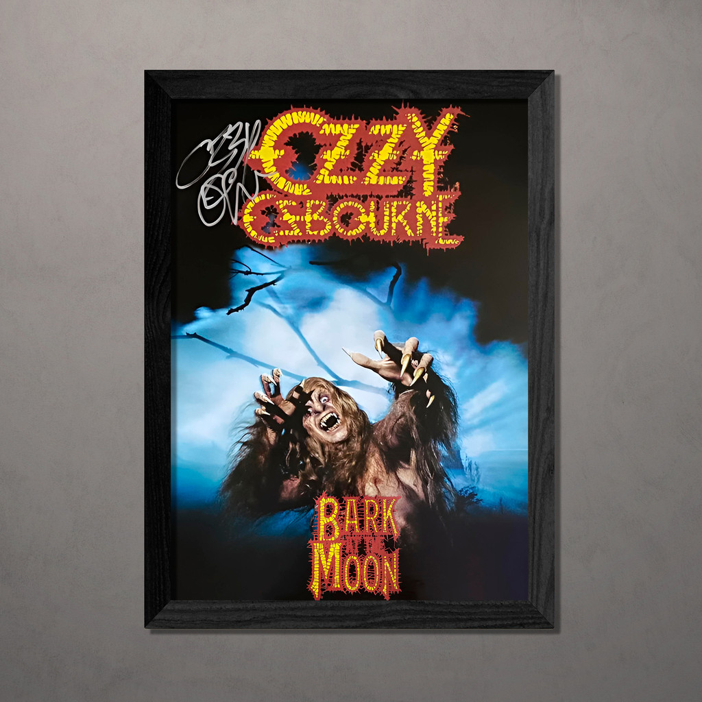 Quadro Decorativo Ozzy Osbourne Bark at the Moon A4 Com Vidro
