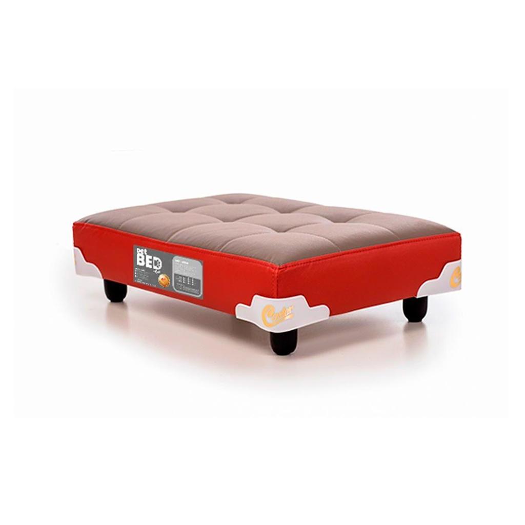 Colchão PET Cachorro / Gato Pequeno Castorpet Bed Cinza/Vermelho (60x40 (Cinza/Vermelho)) - Castor