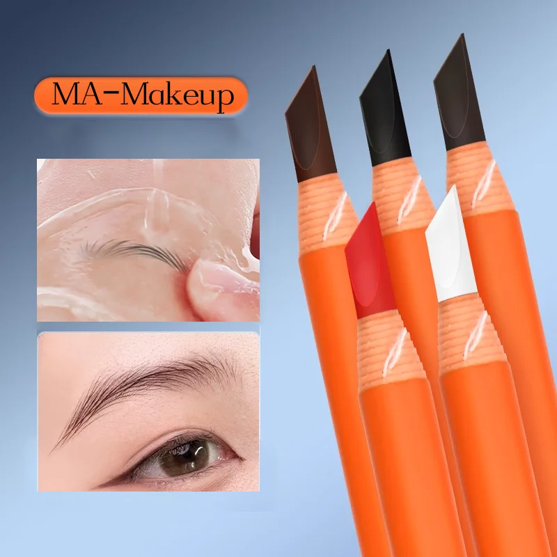 MA Ultra Fine Pull Eyebrow Pencil with Brush Waterproof Microblading fog shading Eyebrow Tattoo Tint Permanent Makeup Supplies
