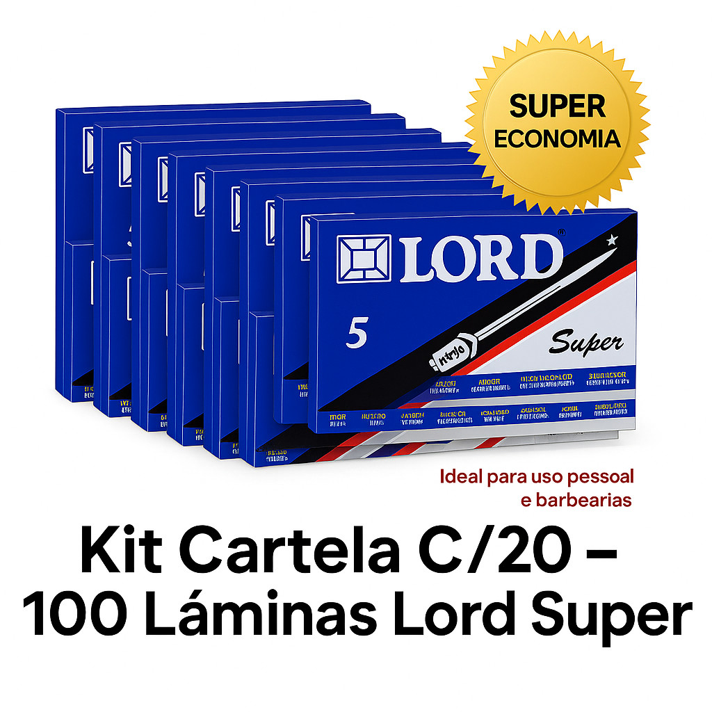 Lâmina De Barbear Gillete Lord Cart Original Caixa 100 Unid