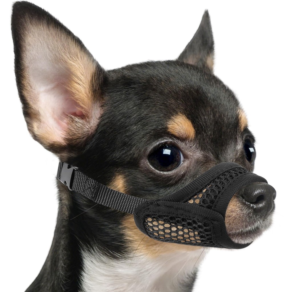 Pet Dog Muzzle Mask, Anti-Chewing, Barking Bite, Breathable Mesh Lick Small Dogs