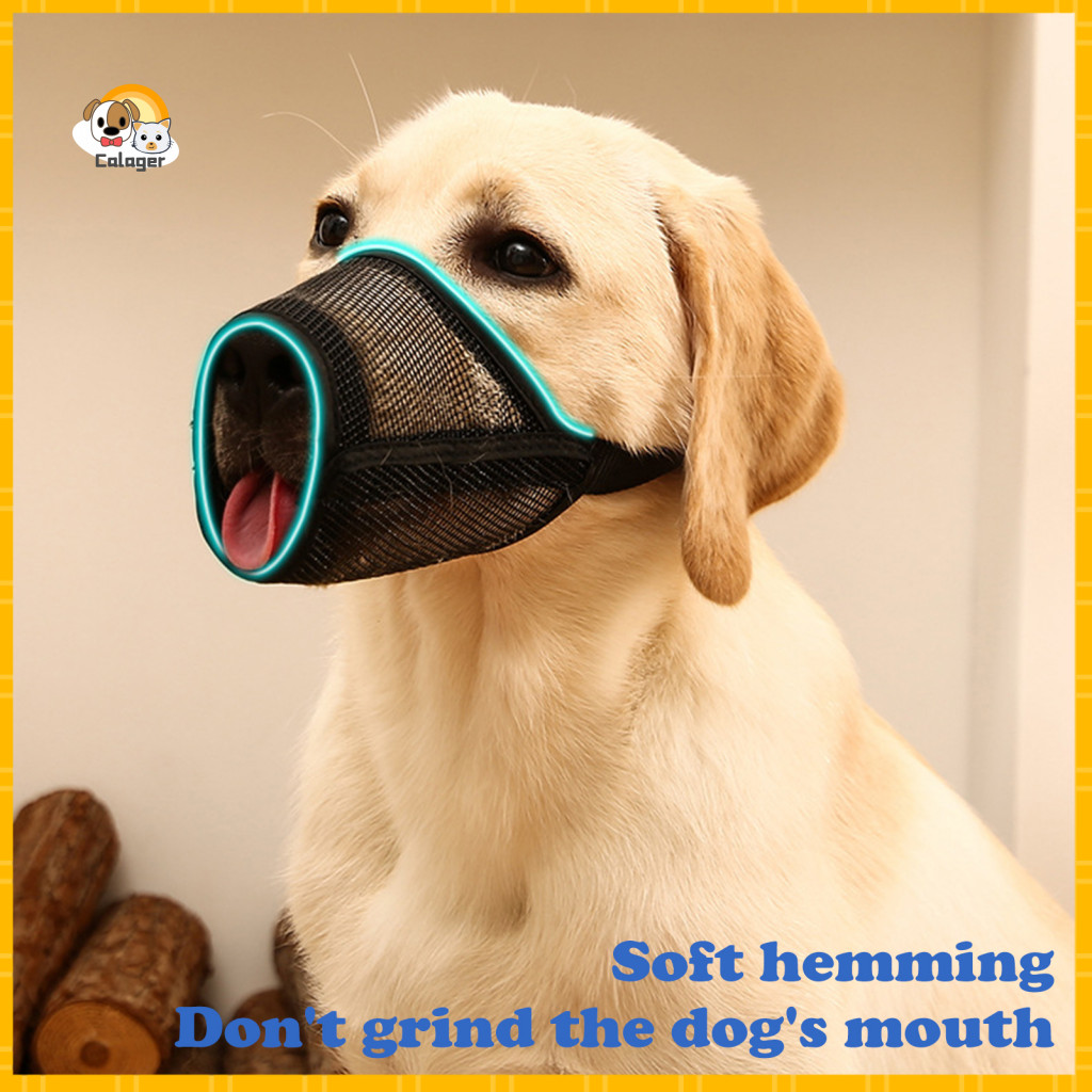Dog Muzzle for Grooming Adjustable Straps Soft Mesh for Dogs – Breathable Anti-biting Barking Chewing Mouth Guard for