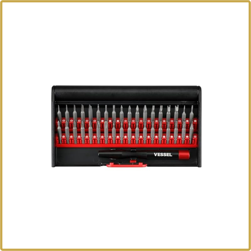 VESSEL Precision Screwdriver Bit Set with 36 Bits Interchangeable Driver 9836