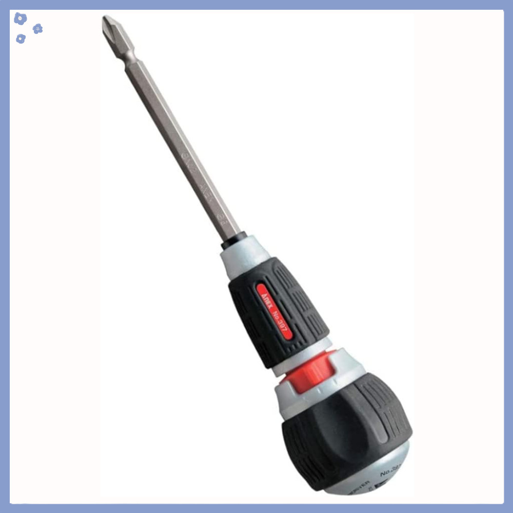 ANEX 397-D Ratchet Screwdriver Quick Ball Chuck Reversible Lock Phillips Slotted Manual Hand Tool