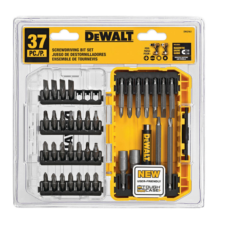 DEWALT DW2163 37PCS Conjunto De Bits De Chave De Fenda ToughCase Suporte De Broca Magnética Phillips Slotted Square Nut