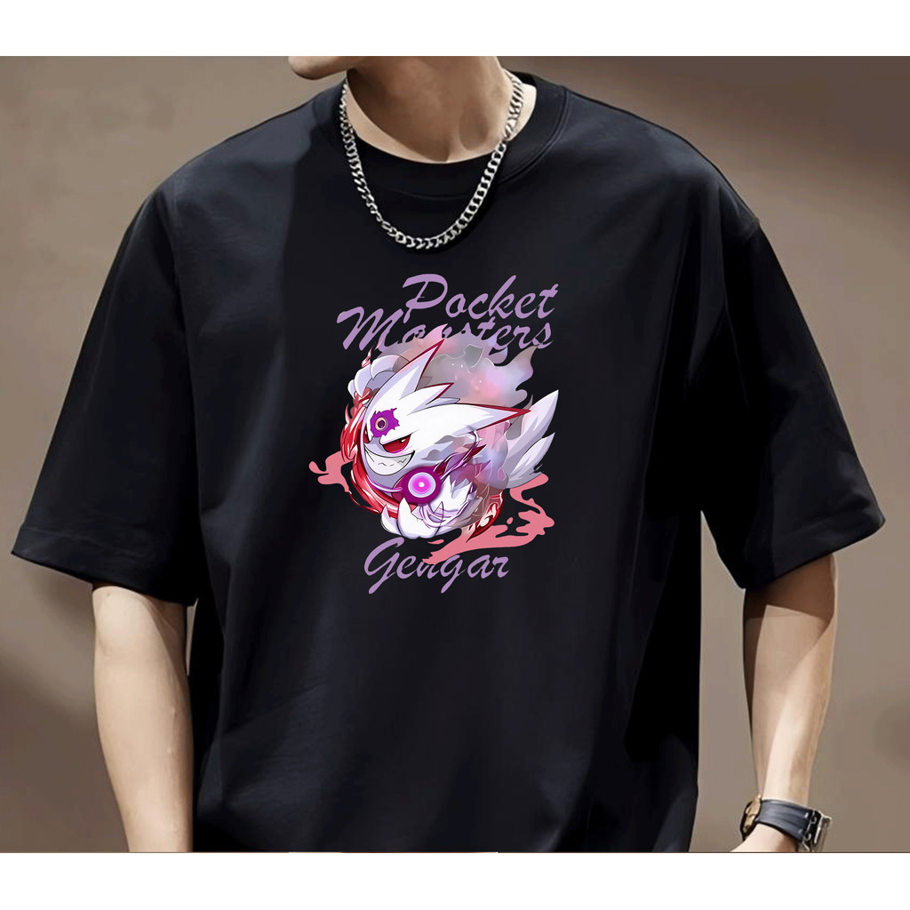 Camiseta Gengar Pocket Monsters Estilosa Moderna Divertida