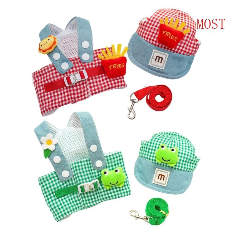 Secure Metal Clip Dog Harness Leash Hat Corda Tração Para Festa Fim Ano