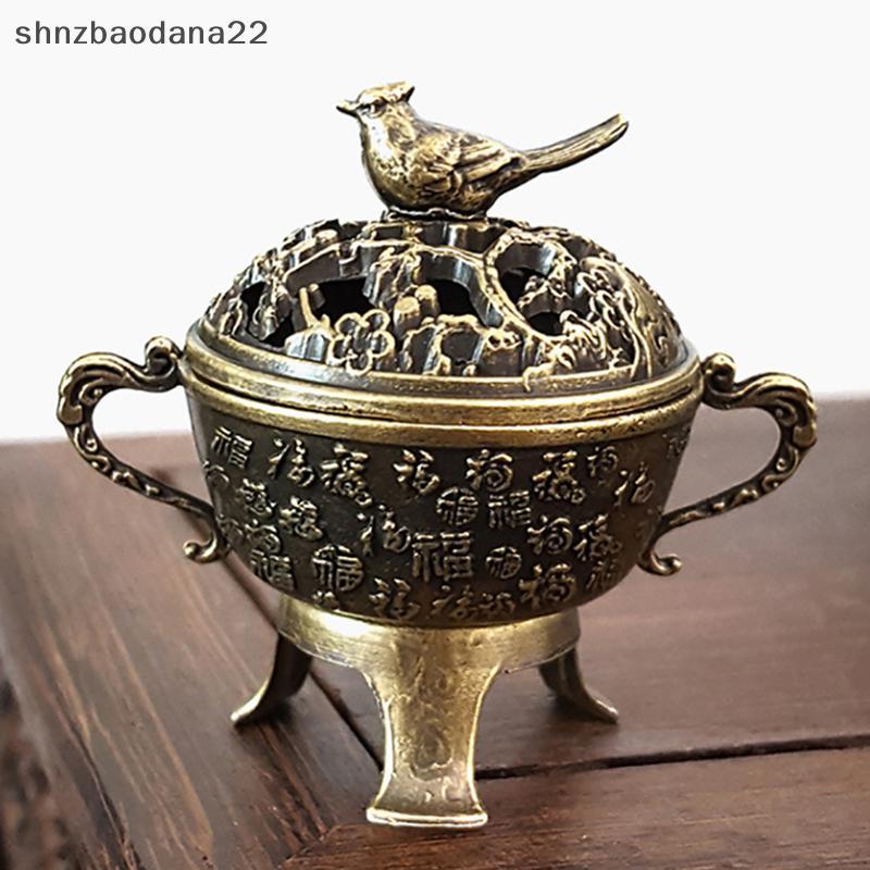 [Shnzd] Magpie Luy Queimador De Incenso Metal Lotus Tigela Suporte Com Alça Yoga Meditação Decoração De Casa Estilo Anti