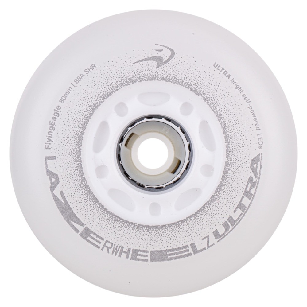 Rodas FlyingEagle LazerWheelz Ultra LED 88A SHR - Branca (4 rodas)