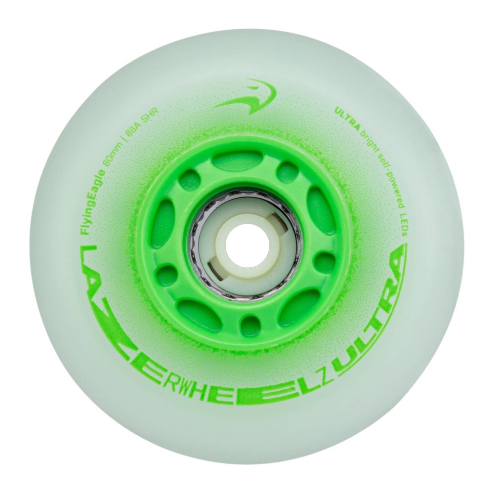 Rodas FlyingEagle LazerWheelz Ultra LED 88A SHR - Verde (4 Rodas)