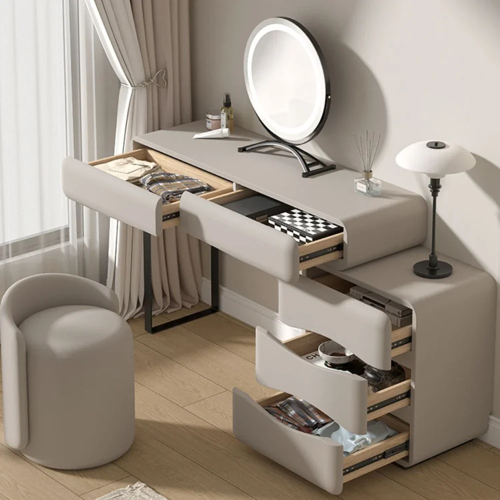 Professional Organizer Makeup Table Mirror Nordic Modern Drawer Dressing Table Bedroom White Meble Do Sypialni Furnitures