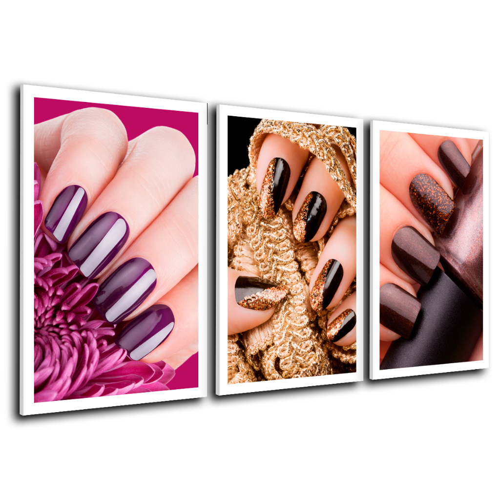 Quadros Decorativos Manicure Unhas Esmalte Nail Designer