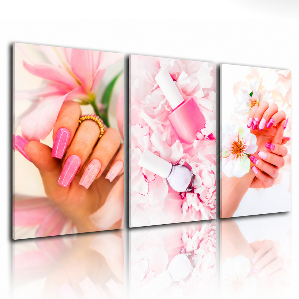 Quadros Decorativos Unhas Esmalte Nail Designer Salão de Beleza