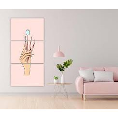 Quadros Decorativo Mosaico 30X50 3 peças Mdf Alta Resolução Full HD  Designer De Cílios