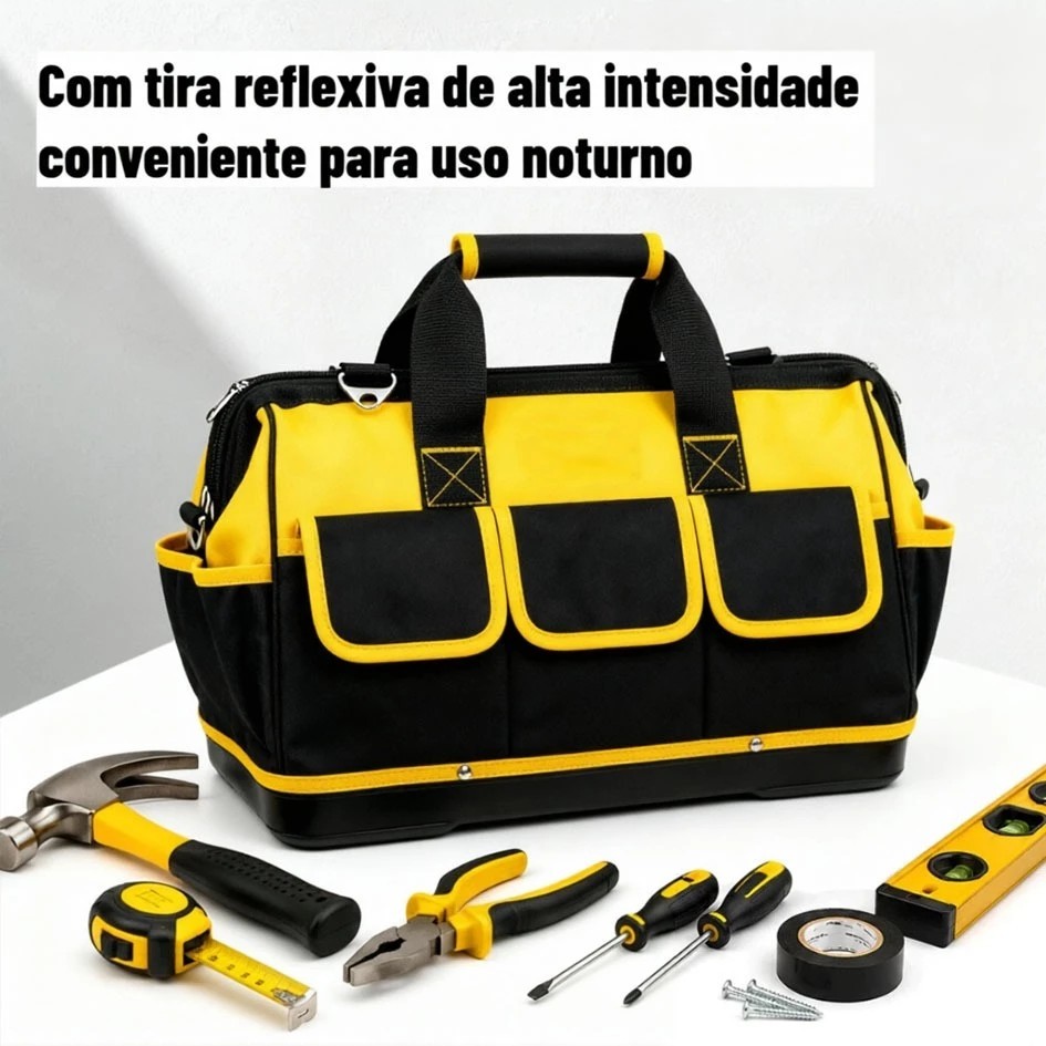 Reinforced Waterproof Tool Bag, Multifunctional, for Electricians and Mechanics, General Use.
