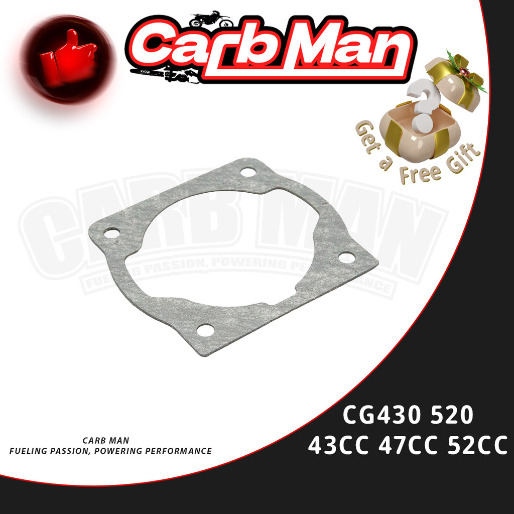 【Atacado】Cylinder Head Gasket For CG430 CG520 15mm 2 Stroke 1E40F Engine 43cc 47cc 52cc