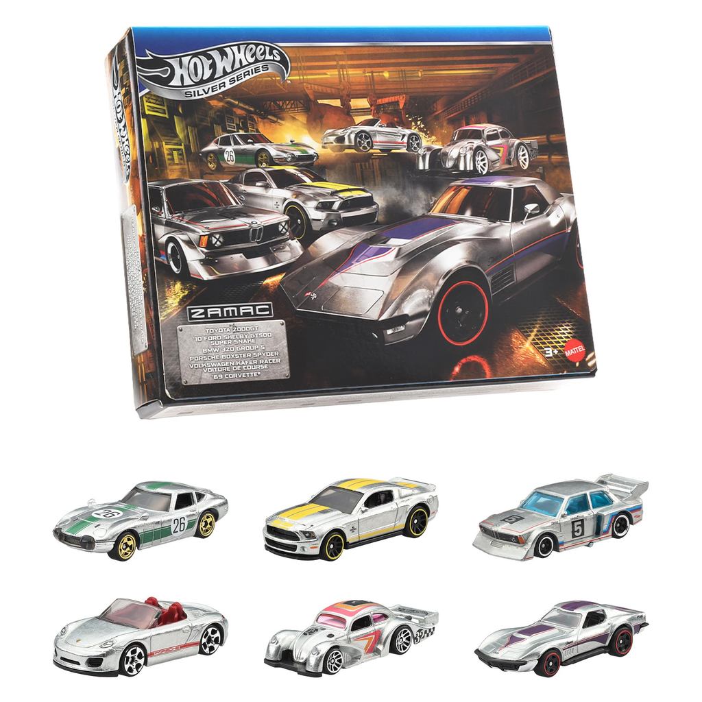 Hot Wheels ZAMAC Multipack Vehicle Toy Mini Cars Set of 6, for Ages 3 and Up, Metal JLB26