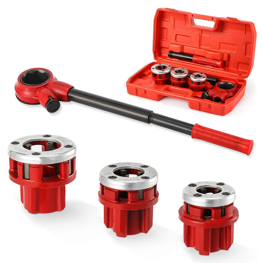 Manual Screw Set for Metal Pipe Tipo Q62-1 Cabeçote de rosqueamento manual Design de alavanca de troca de cabeçote
