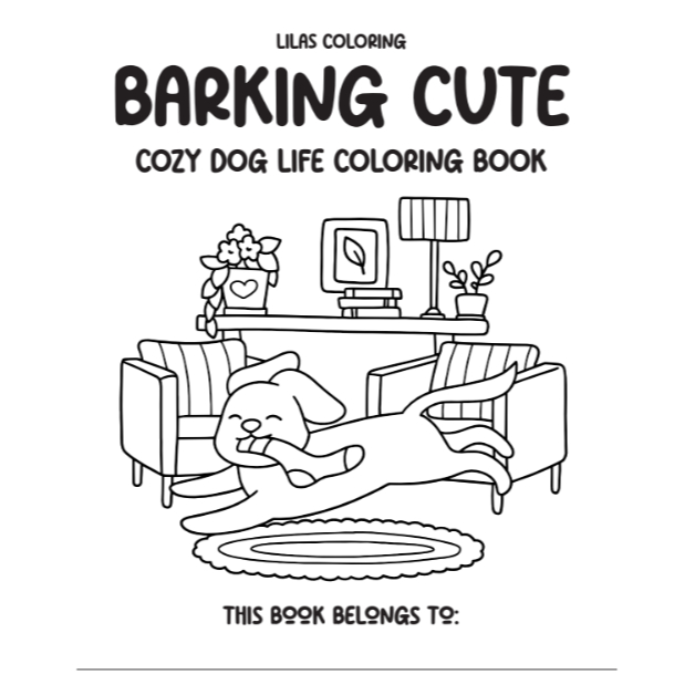 Kit 40 Desenhos de Barking Cute para Colorir em Folha A4 ( Folhas Soltas )