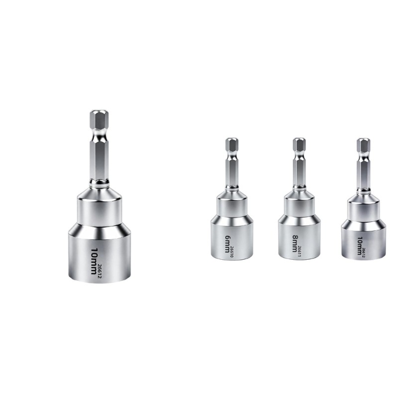 Estone 1 4 Hex Shank Power Nut Driver Broca Adaptador Soquete Impacto Para Ferramenta Elétrica