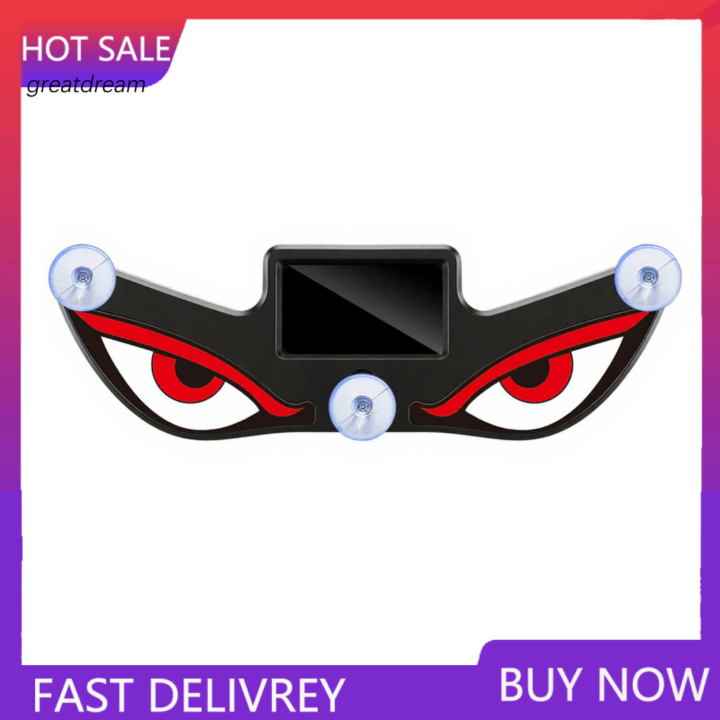 Intelligent Auto Start Stop Night Driving Safety Signals Led Car Warning Light with Devil Eyes Solar Type-c Rechargeable