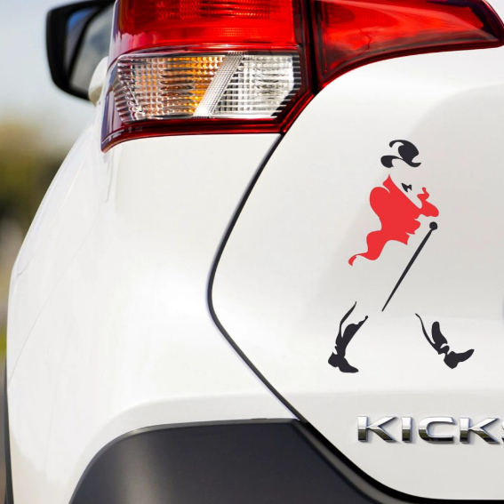 Adesivo Johnnie Walker Logo Keep Walking para Carro/Moto - Vinil Resistente AD1077
