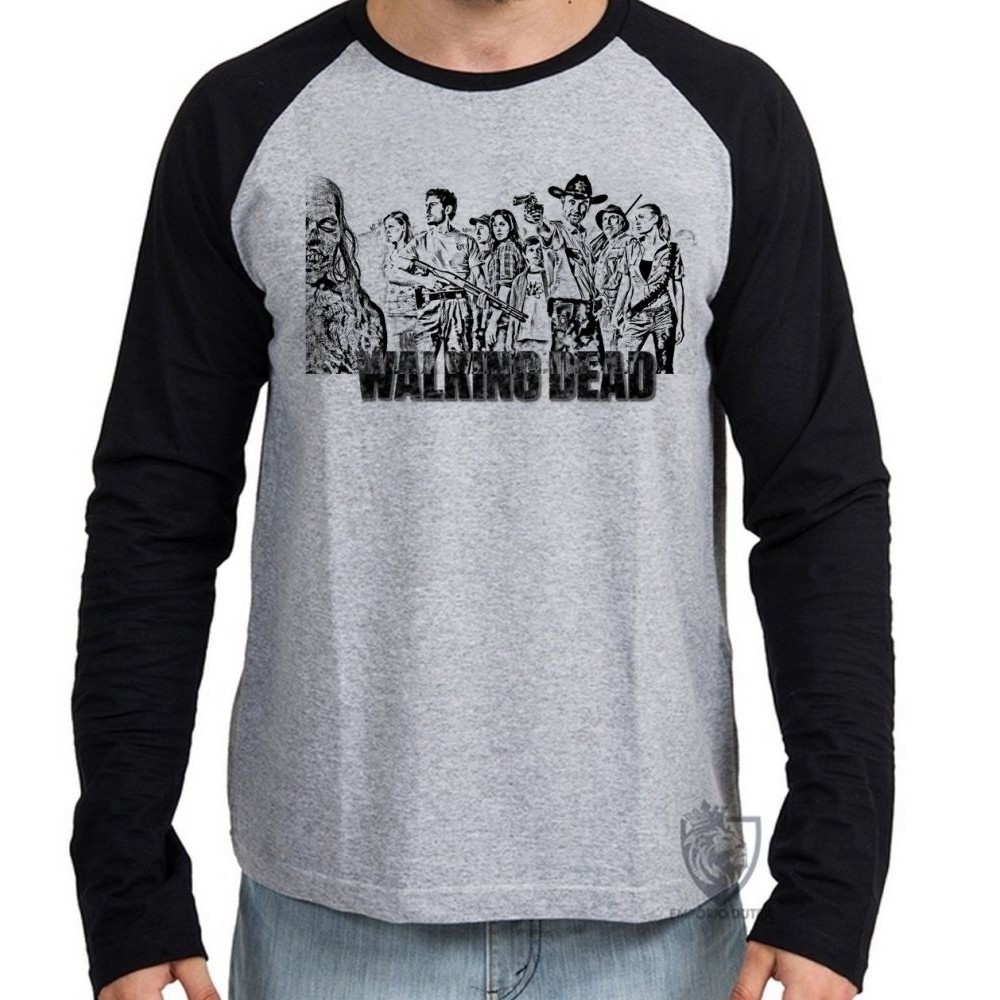 Camiseta Manga Longa blusa The Walking Dead Serie