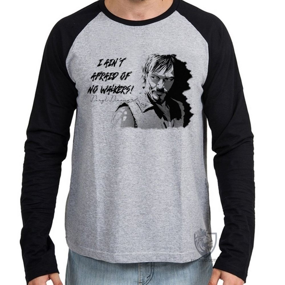 Camiseta Manga Longa blusa The Walking Dead Daryl Dixon