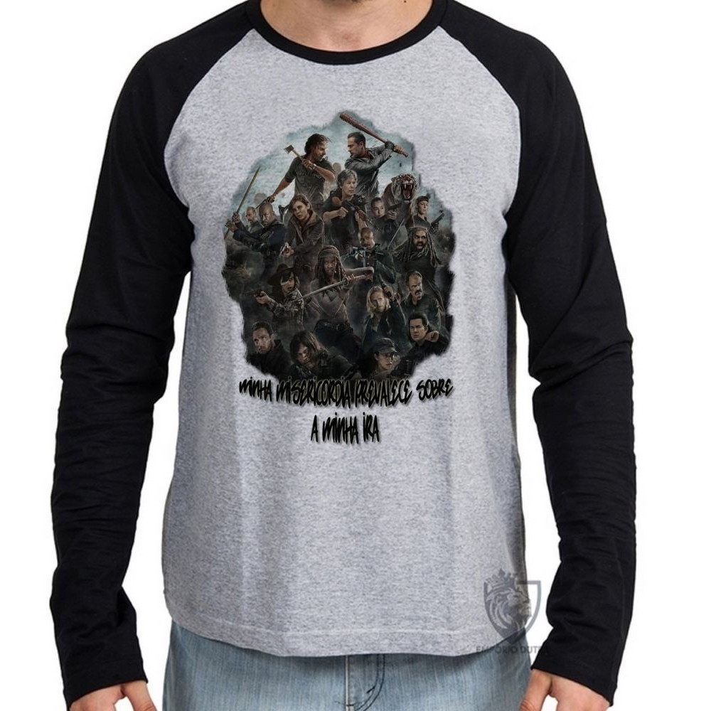 Camiseta Manga Longa blusa The Walking Dead Misericórdia