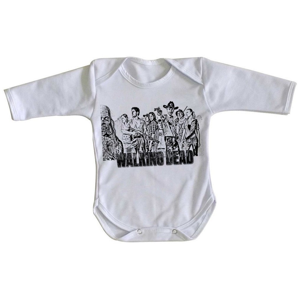 body nenê roupa bebê manga longa The Walking Dead Serie