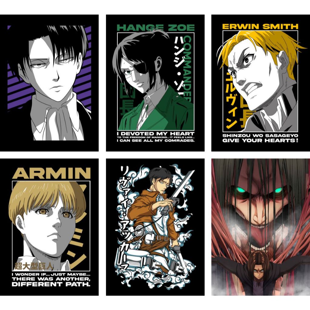 Placa Decorativa Attack On Titan Anime Quadros Decorativos para Quarto e Sala 20x28cm Decoração
