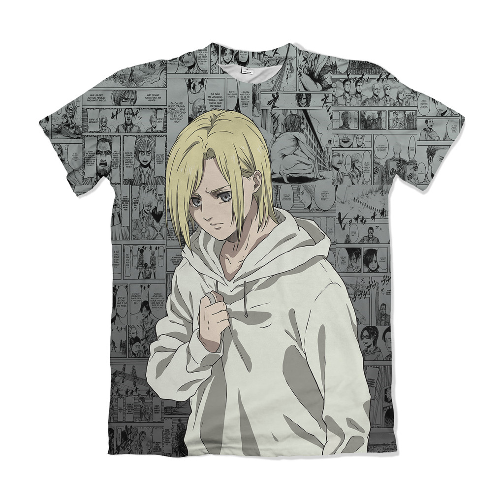 Camiseta Attack on Titan Shingeki no Kyojin Annie Leonhardt Anime Dry Fit Masculina Feminina Unissex