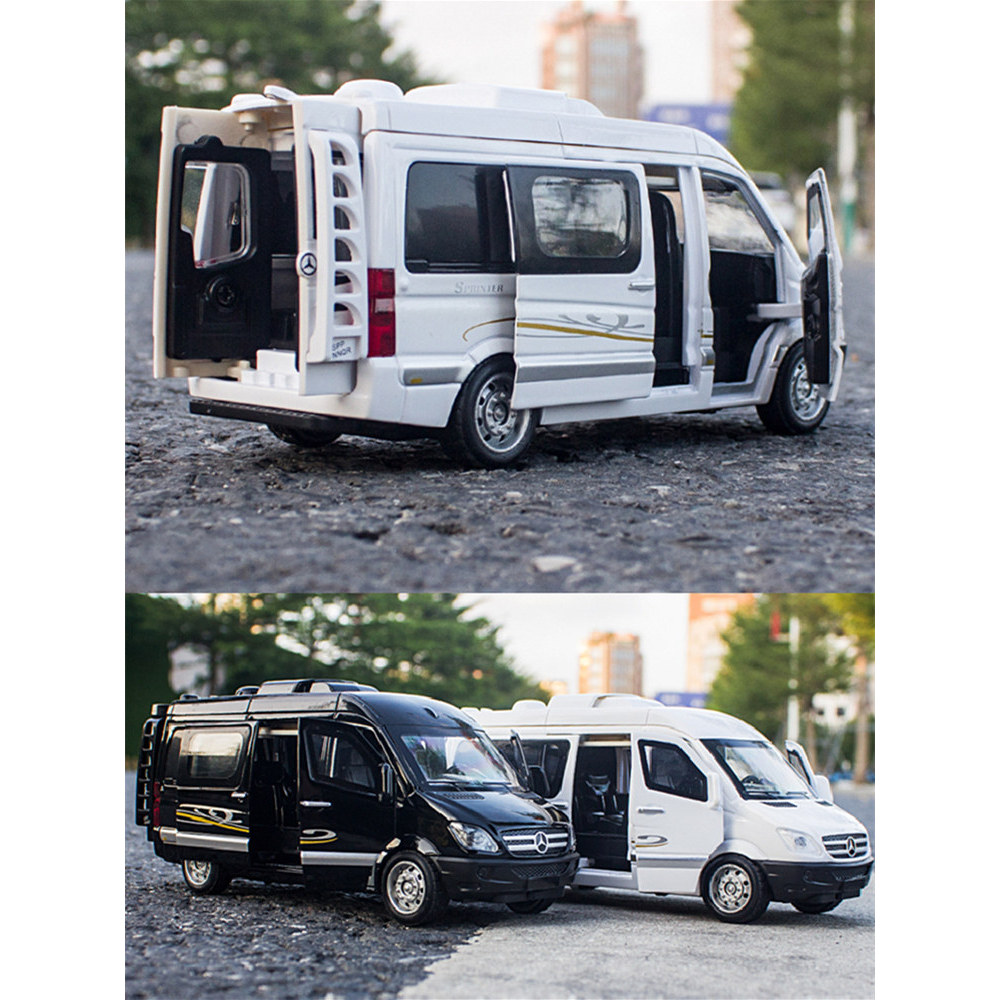Simulação 1: 32 Mercedes-Benz Spencer RV Liga Modelo de carro Business Van Car Boy Toy Gift
