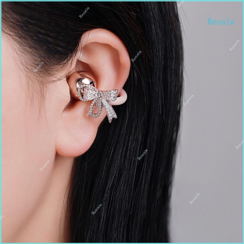 Renala Open-Ear Bows Decors Clipe Orelha Para FreeClip 1 2 Earbud Clip on Charme Uso Diário