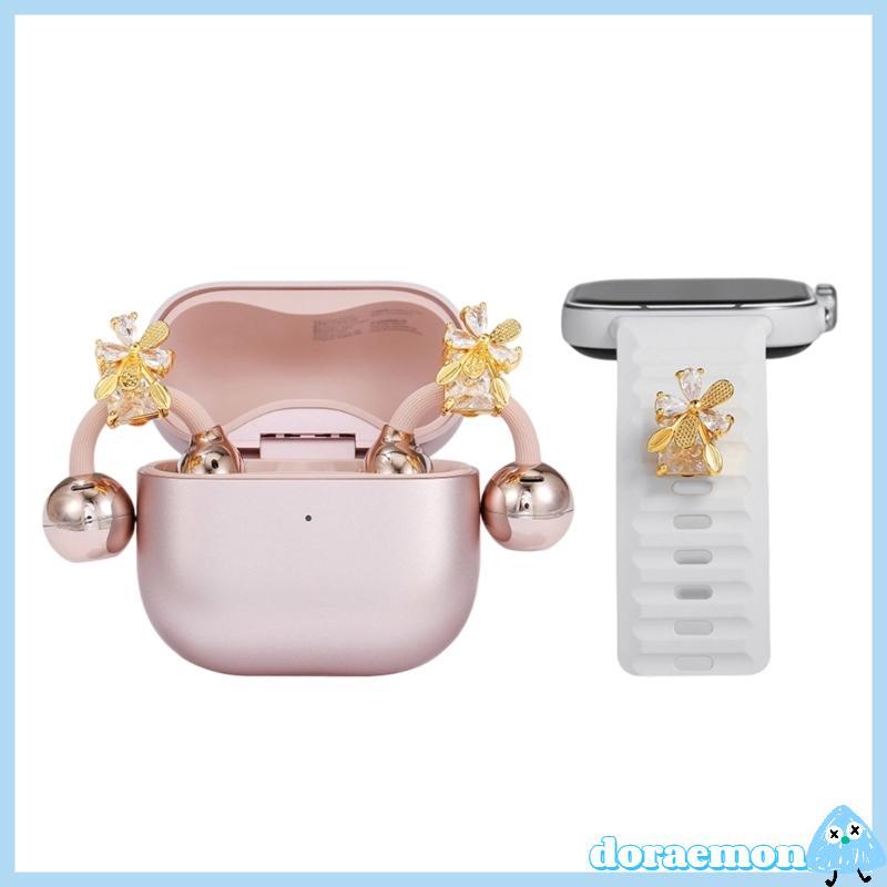Open-Ear Clip Earbud Charm 1 Par Detalhes Flores Para Freeclip 1 2 Joias