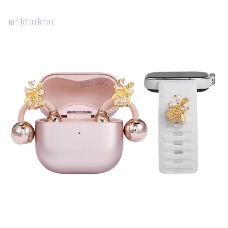 MIku Open-Ear Clip Earbud Charm 1 Par Detalhes Flores Para Freeclip 1 2 Joias