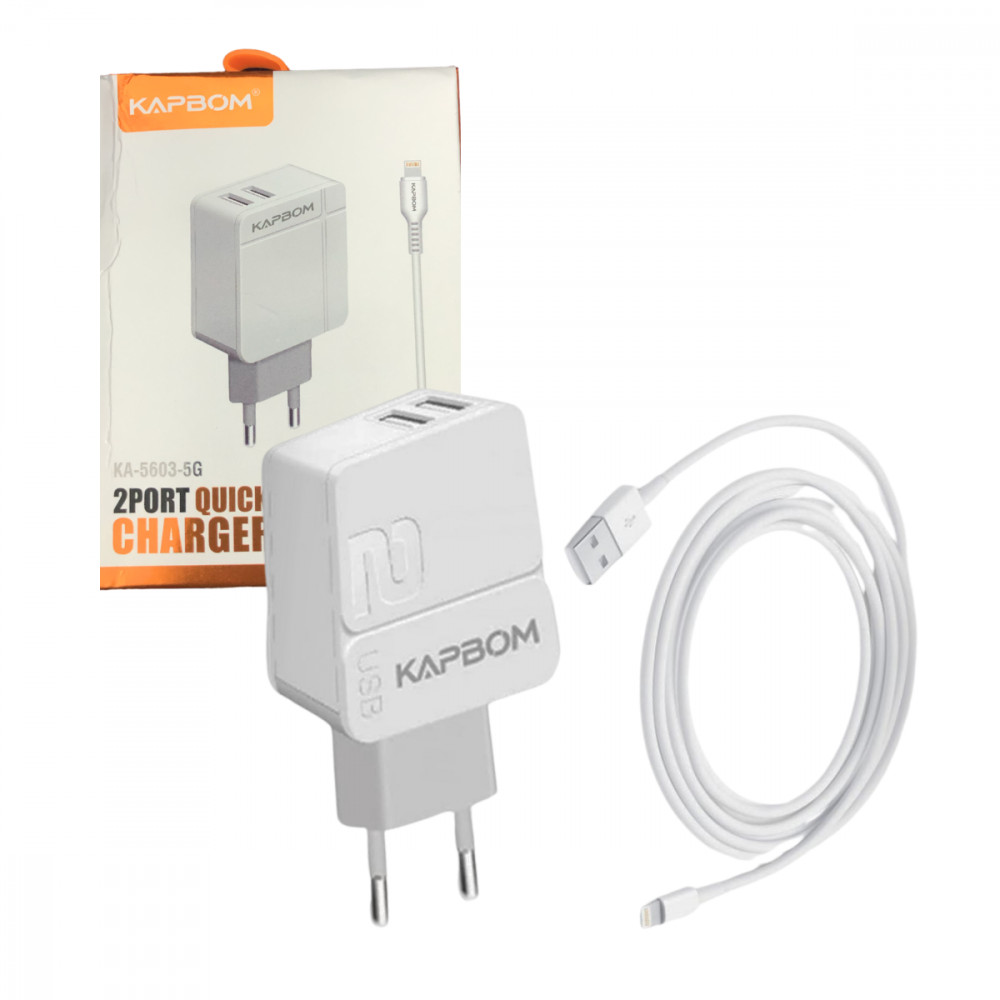 Karregador 2 Portas 5.1A Quick Charge Kapbom KA-5603