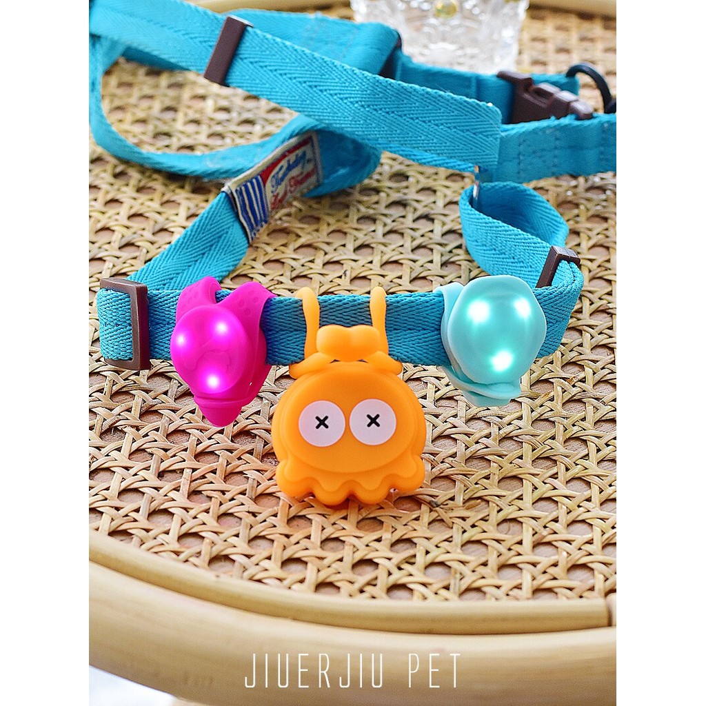 Laroo Leno Pet LED Cachorro Polvo Luminoso All-Match Pingente Luminoso Anti-Perdido Luz Dog Tag Noite Andando Cão