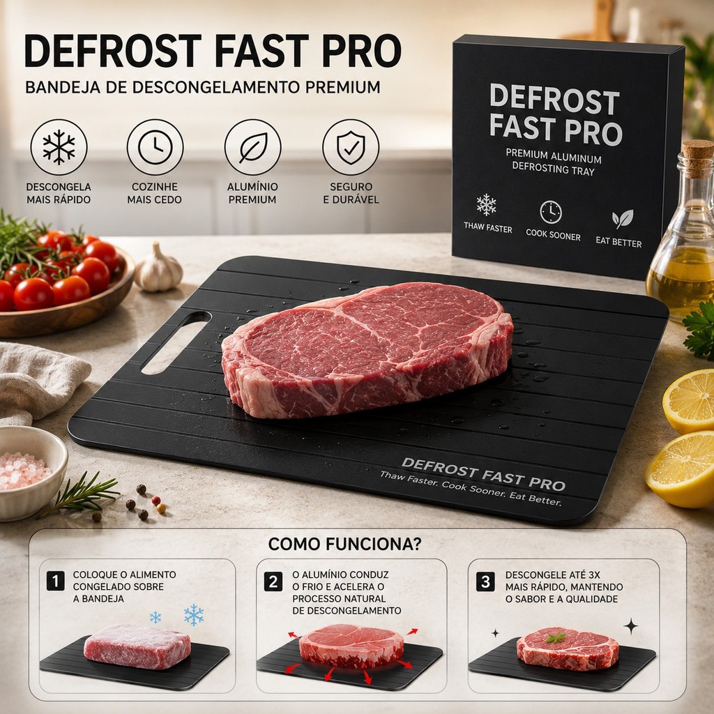 Defrost Fast Pro Food Defrosting Board - Quick and Easy, No-Power Required