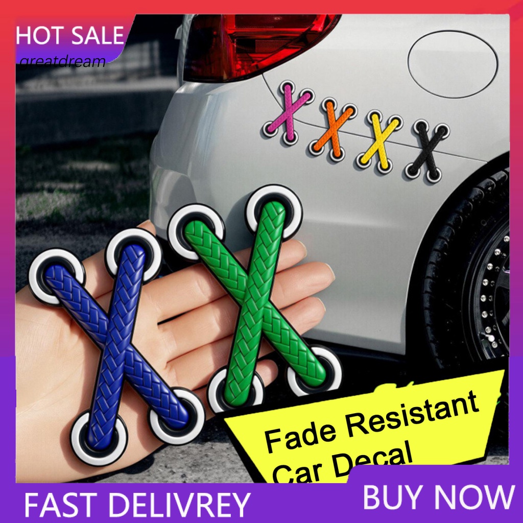 Unique Car Body Sticker Long Lasting Decal 3d Realistic Shoelace Waterproof Sunproof Strong Adhesive Scratch Cover for C