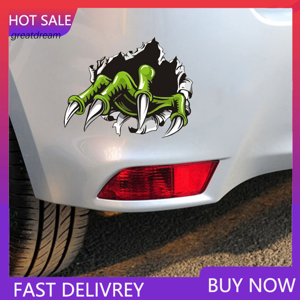 Claw Motorcycle Decal Ghostly Car Sticker Weatherproof Self-adhesive Demon Hand for Suv Auto Window Body Bumper Scratch
