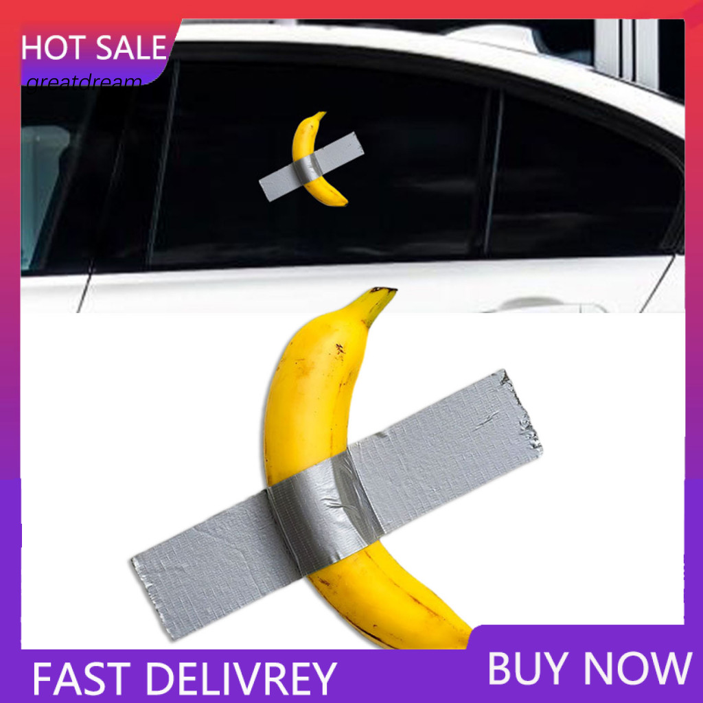 Auto Decoration Decal Tape Banana Funny Yellow Car Sticker – Self-adhesive Decorative for Body Scratch Coverage Cute T