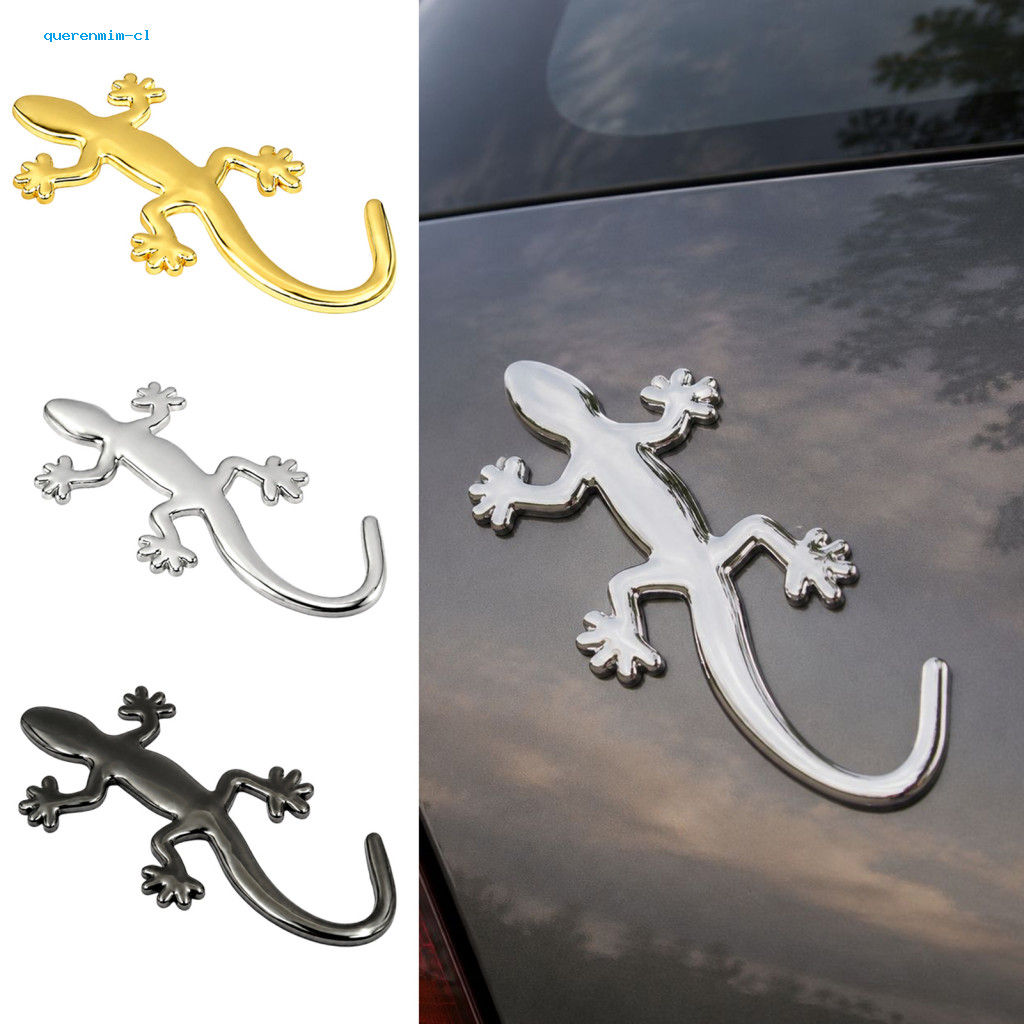 Gecko Car Sticker Durable Emblem 2pcs 3d Lizard Metal Stickers Strong Adhesive Auto Body Decals for Cars Motorcycles Sco